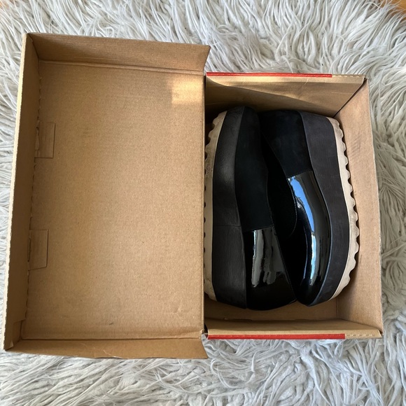 Camper Twins Black Suede Patent Leather Patch Platform Wedge Shoes EUC Size 37 - Picture 13 of 15